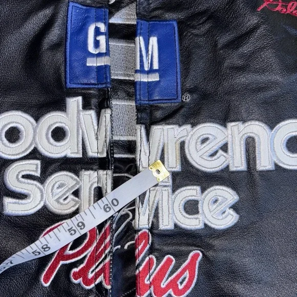 Vintage Dale Earnhardt Goodwrench Leather Jacket Men's Large NASCAR Racing